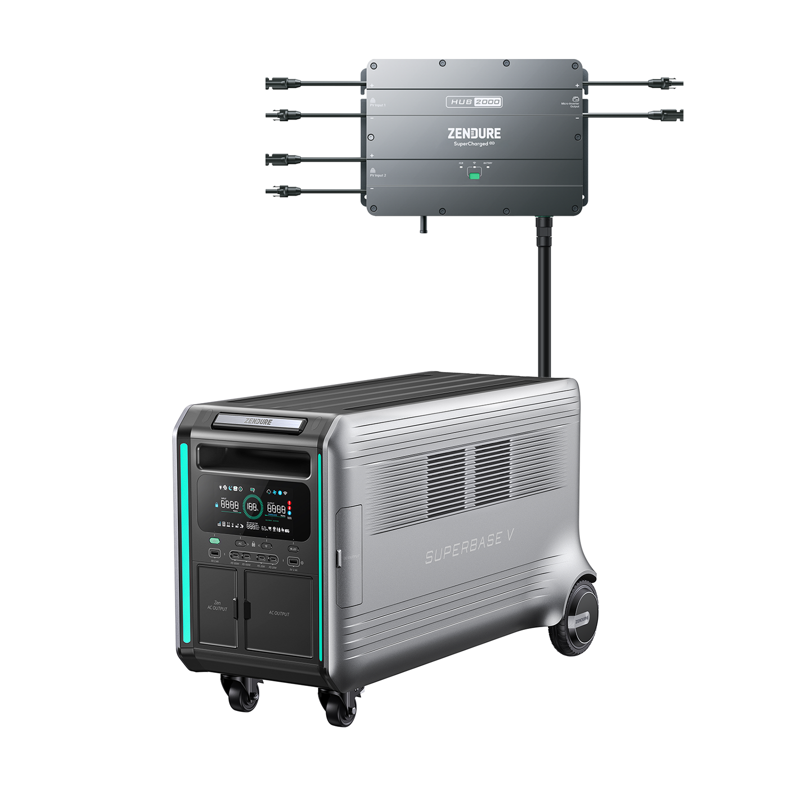 Hub 2000 + SuperBase V Plug and Play Solar System